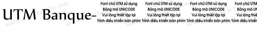 UTM Banque字体转换
